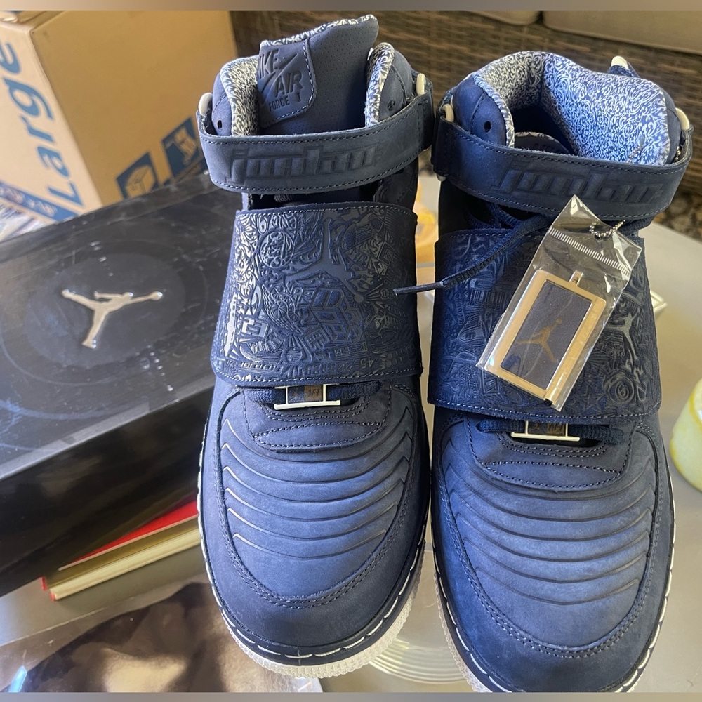 Jordan Navy Blue High-Top Sneakers